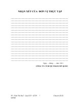 Kế toán bán hàng và xác định kết quả kinh doanh tại Công ty cổ phần dược phẩm Mỹ Quốc