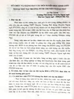 Tổ chức và giảng dạy các đội tuyển học sinh giỏi ngoại ngữ tại trường PTTH chuyên ngoại ngữ