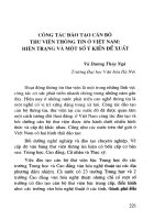 Công tác đào tạo cán bộ thư viện thông tin ở Việt Nam hiện trạng và một số ý kiến đề xuất