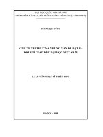 Kinh tế tri thức và những vấn đề đặt ra đối với giáo dục đại học Việt Nam