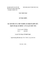 Sự sụp đổ của chủ nghĩa xã hội ở Liên Xô - một số quan điểm lý luận chủ yếu