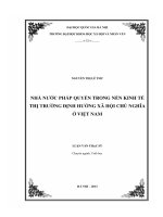 Nhà nước pháp quyền trong nền kinh tế thị trường định hướng xã hội chủ nghĩa ở Việt Nam