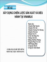 XÂY DỰNG CHIẾN LƯỢC SẢN XUẤT VÀ ĐIỀU HÀNH TẠI VINAMILK