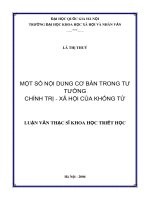 Một số nội dung cơ bản trong tư tưởng chính trị - xã hội của Khổng Tử