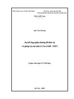 Sự kết hợp giữa đường lối đức trị và pháp trị của nhà Lê Sơ (1428-1527
