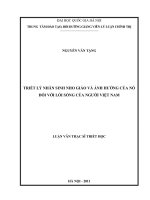 Triết lý nhân sinh Nho giáo và ảnh hưởng của nó đối với lối sống của người Việt Nam