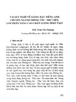 Vài suy nghĩ về giảng dạy tiếng Anh chuyên ngành Thông tin-Thư viện, góp phần nâng cao chất lượng đào tạo