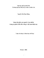 Quan hệ giữa con người và tự nhiên trong sự phát triển bền vững ở Việt Nam hiện nay