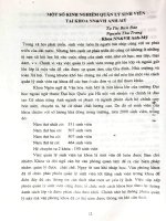 Một số kinh nghiệm quản lý sinh viên tại khoa NN & Vh Anh - Mỹ