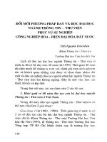 Đổi mới phương pháp dạy và học đại học ngành Thông tin - Thư viện phục vụ sự nghiệp công nghiệp hóa-hiện đại hóa đất nước