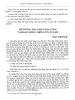 Hệ thống thư viện công cộng với hoạt động thông tin - tư liệu