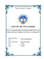 Các giải pháp nhằm hoàn thiện hoạt động quản lý vốn cố định của Công ty cổ phần tư vấn - đầu tư  và xây dựng 306