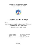 HOÀN THIỆN CÔNG TÁC THẨM ĐỊNH DỰ ÁN ĐẦU TƯ TẠI HỘI SỞ HÀ NỘI – NGÂN HÀNG THƯƠNG MẠI CỔ PHẦN BẮC Á