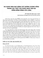 Đa dạng sinh học động vật không xương sống trong các thủy vực nước ngọt nội địa Đồng bằng Sông Cửu Long