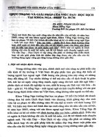 Thực trạng và giải pháp của việc dạy-học dịch tại khoa Nga-ĐHSP Tp HCM