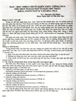 Dạy - học theo chuẩn kiến thức tiếng Nga như một ngoại ngữ ở năm thứ nhất khoa ngôn ngữ và văn hóa Nga