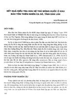 Kết quả điều tra khu hệ thú móng quốc ở khu bảo tồn thiên nhiên EA Sô, tỉnh Đắk Lăk