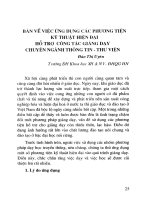 Bàn về việc ứng dụng các phương tiện kỹ thuật hiện đại hỗ trợ công tác giảng dạy chuyên ngành Thông tin-Thư viện