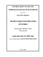 Tìm hiểu phương pháp biện chứng Hồ Chí Minh