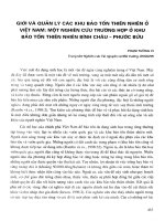 Giới và quản lý các khu bảo tồn thiên nhiên ở Việt Nam Một nghiên cứu trường hợp ở khu bảo tồn thiên nhiên Bình Châu - Phước Bửu