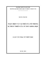 Ngụy biện và vai trò của nó trong sự phát triển của tư duy khoa học