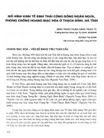 Mô hình kinh tế sinh thái cộng đồng ngăn ngừa, phòng chống hoang mạc hóa ở Thạch Đỉnh, Hà Tĩnh