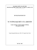 Tư tưởng đạo đức của Arixtốt