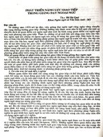 Phát triển năng lực giao tiếp trong giảng dạy ngoại ngữ