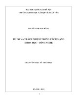 Tự do và trách nhiệm trong cách mạng khoa học - công nghệ