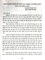 Một vài suy nghĩ về công tác nghiên cứu khoa học sinh viên khoa Pháp