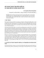 XÂY DỰNG TRUNG TÂM ĐIỀU KHIỂN XA   VÀ TRẠM BIẾN ÁP KHÔNG NGƯỜI TRỰC