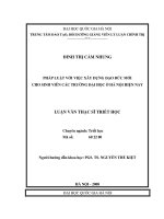 Pháp luật với việc xây dựng đạo đức mới cho sinh viên các trường đại học ở Hà Nội hiện nay