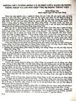 Những nét tương đồng và dị biệt giữa dạng bị động tiếng Pháp và lối nói tiếp thu bị động tiếng Việt