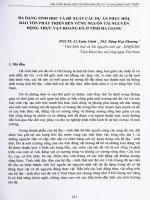 Đa dạng sinh học và đề xuất các dự án phục hồi, bảo tồn phát triển bền vững nguồn tài nguyên động thực vật hoang dã ở tỉnh Hà Giang.PDF