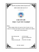 Hoàn thiện công tác quản lý dự án đầu tư tại Công Ty Cổ Phần Bất Động Sản Bưu Chính Viễn Thông Việt Nam