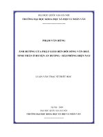 Ảnh hưởng của Phật giáo đến đời sống văn hóa tinh thần ở huyện An Dương - Hải Phòng hiện nay