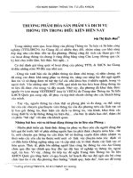 Thương phẩm hóa sản phẩm và dịch vụ thông tin trong điều kiên hiện nay