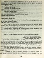 Những kinh nghiệm để đảm bảo an toàn giao thông