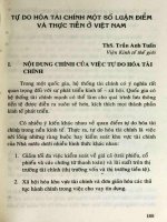 Tự do hóa tài chính - Một số luận điểm và thực tiễn ở Việt Nam