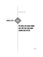 MODULE THCS 41 : tổ chức các hoạt động tập thể cho học sinh trung học