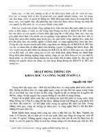 Hoạt động thông tin khoa học và công nghệ ở Sơn La