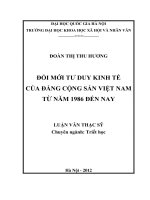 Đổi mới tư duy kinh tế của Đảng Cộng sản Việt Nam từ năm 1986 đến nay