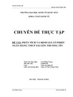 Xây dựng mô hình đa nhân tố với nhóm cổ phiếu ngân hàng Việt Nam trên thị trường chứng khoán