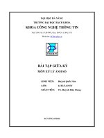 Bài tập xử lý ảnh số