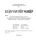 Ứng dụng Marketing trong công tác huy động vốn tại ngân hàng Agribank chi nhánh tỉnh Quảng Ninh – Thực trạng và giải pháp