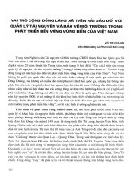 Vai trò cộng đồng làng xã trên hải đảo đối với quản lý tài nguyên và bảo vệ môi trường trong phát triển bền vững vùng biển của Việt Nam