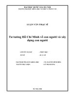 Tư tưởng Hồ Chí Minh về con người và xây dựng con người