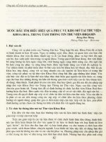 Bước đầu tìm hiểu hiệu quả phục vụ kho mở tại thư viện Khoa Hóa, Trung tâm Thông tin - Thư viện ĐHQGHN.PDF