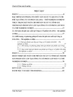 Hoàn thiện kế toán chi phí sản xuất và tính giá thành sản phẩm xây lắp tại Công ty cổ phần LILAMA – Thí nghiệm cơ điện