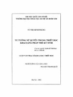Tư tưởng nữ quyền trong triết học khai sáng Pháp thế kỷ XVIII